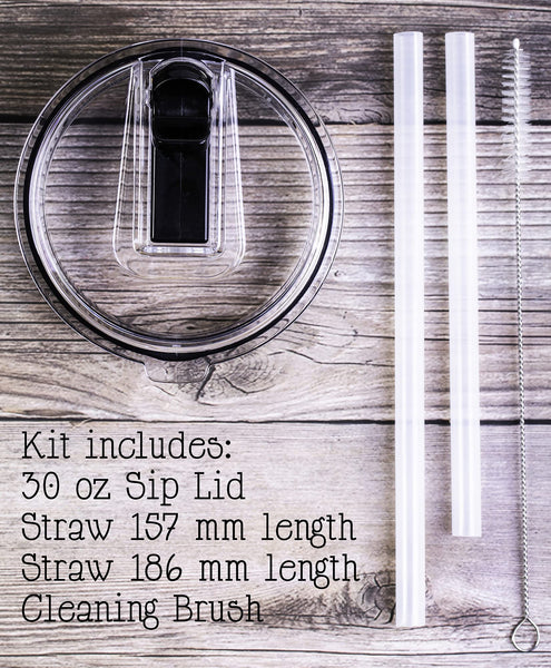 4 Bend Stainless Steel Straws Ozark Trail 30-Ounce Double-Wall Rambler Vacuum Cups - CocoStraw Brand Drinking Straw (1 Sip Lid 30oz + 1 Handle)
