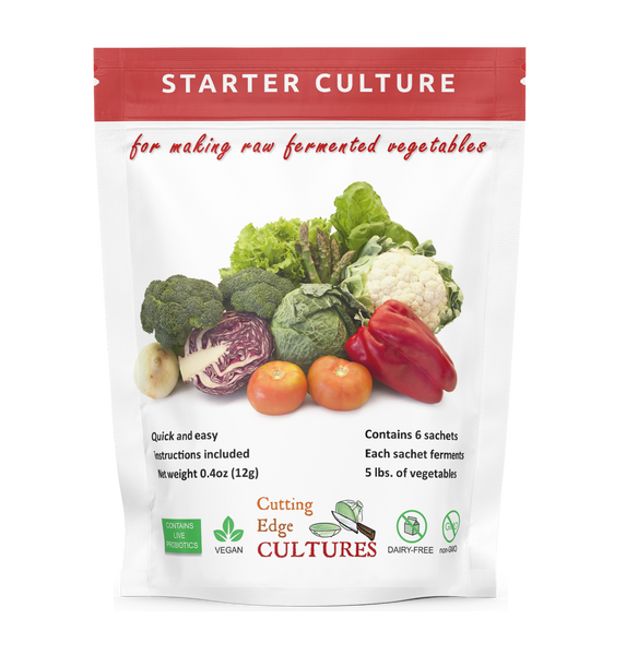 Cutting Edge Cultures Vegetable Starter Culture, 6 Pouches, 12g