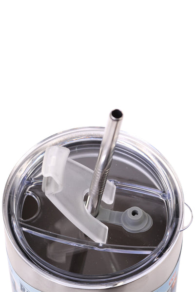 CocoStraw Straw Hole Flip LID for 30 oz Stainless Steel Vacuum Cups Ozark Trail Tumbler Rambler Brand Spill Proof Leak Free