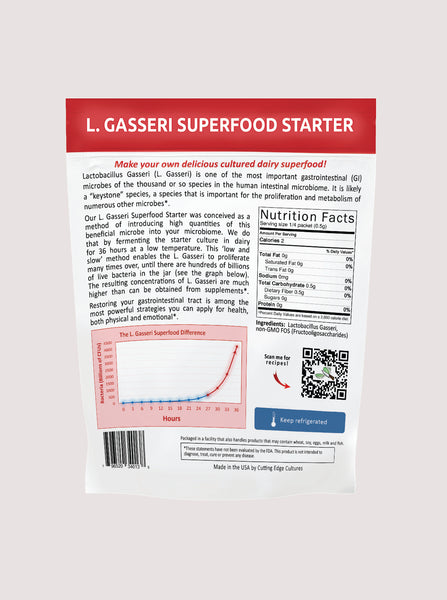 L. Gasseri SuperFood Starter Culture ProBiotic Cultured Dairy Low And Slow Yogurt Lactobacillus By Cutting Edge Cultures